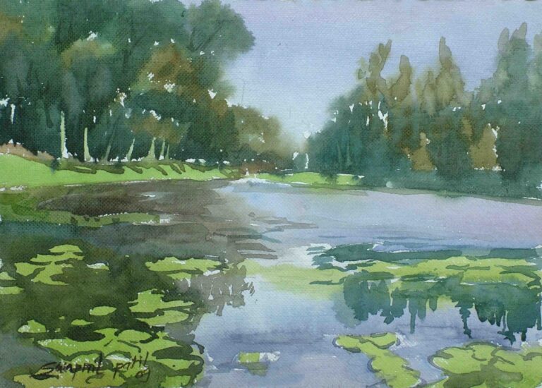 river 7x10inch water colour on paper price-15000